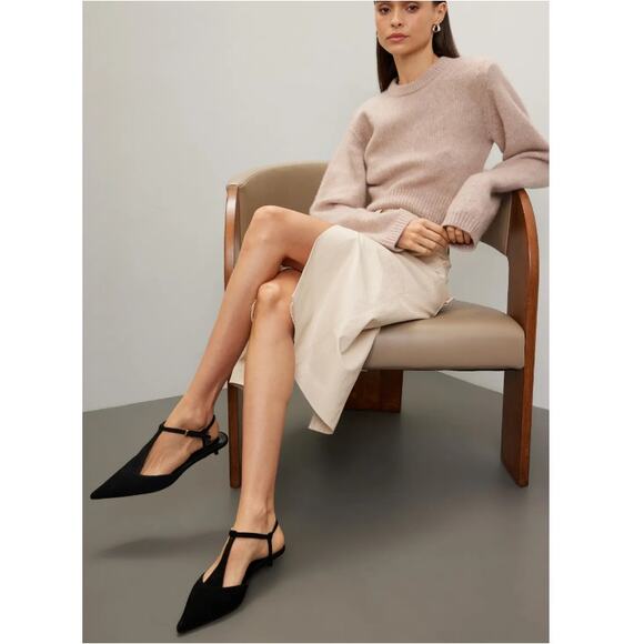 CLUB MONACO X RTR ~ Alpaca Wool Cream Cropped Pullover Sweater Size XL - Picture 4 of 10